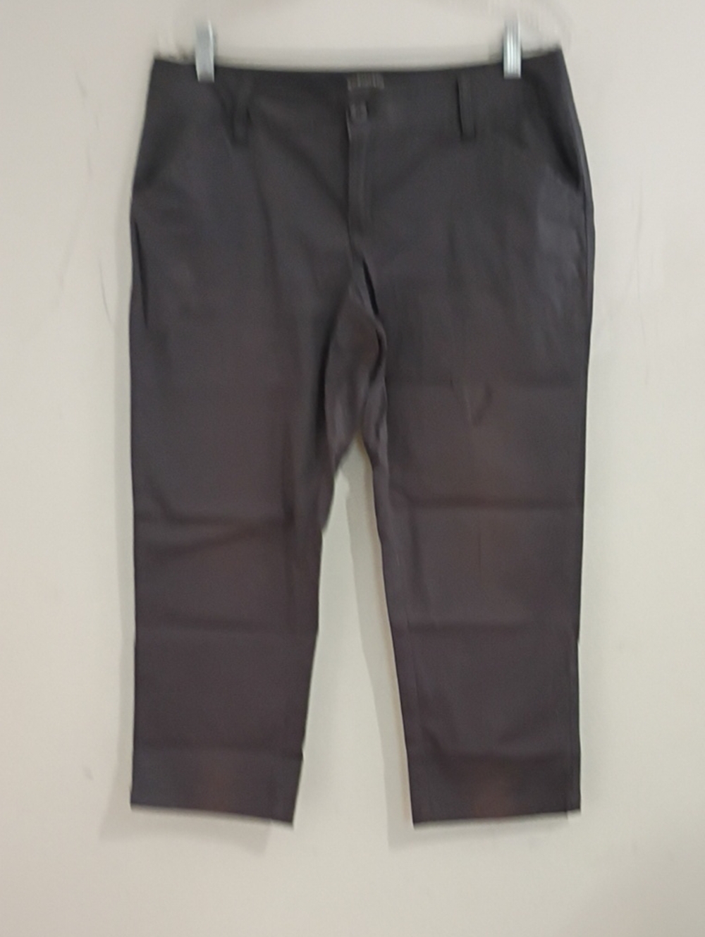 G.H. Bass & Co. Women's Cropped Ankle Pants in Dark Gray